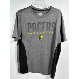 NBA Ultra Game Indiana Pacers Basketball Performance Shirt Mens Large Gray Black